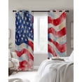thumbnail image 3 of American Flag Blackout Curtains 54 Inches Long for Bedroom, Abstract Oil Painting Farmhouse USA Flag Thermal Insulated Room Darkening Black Out Window Curtain Panels Grommet Drapes for Living Room, 3 of 8