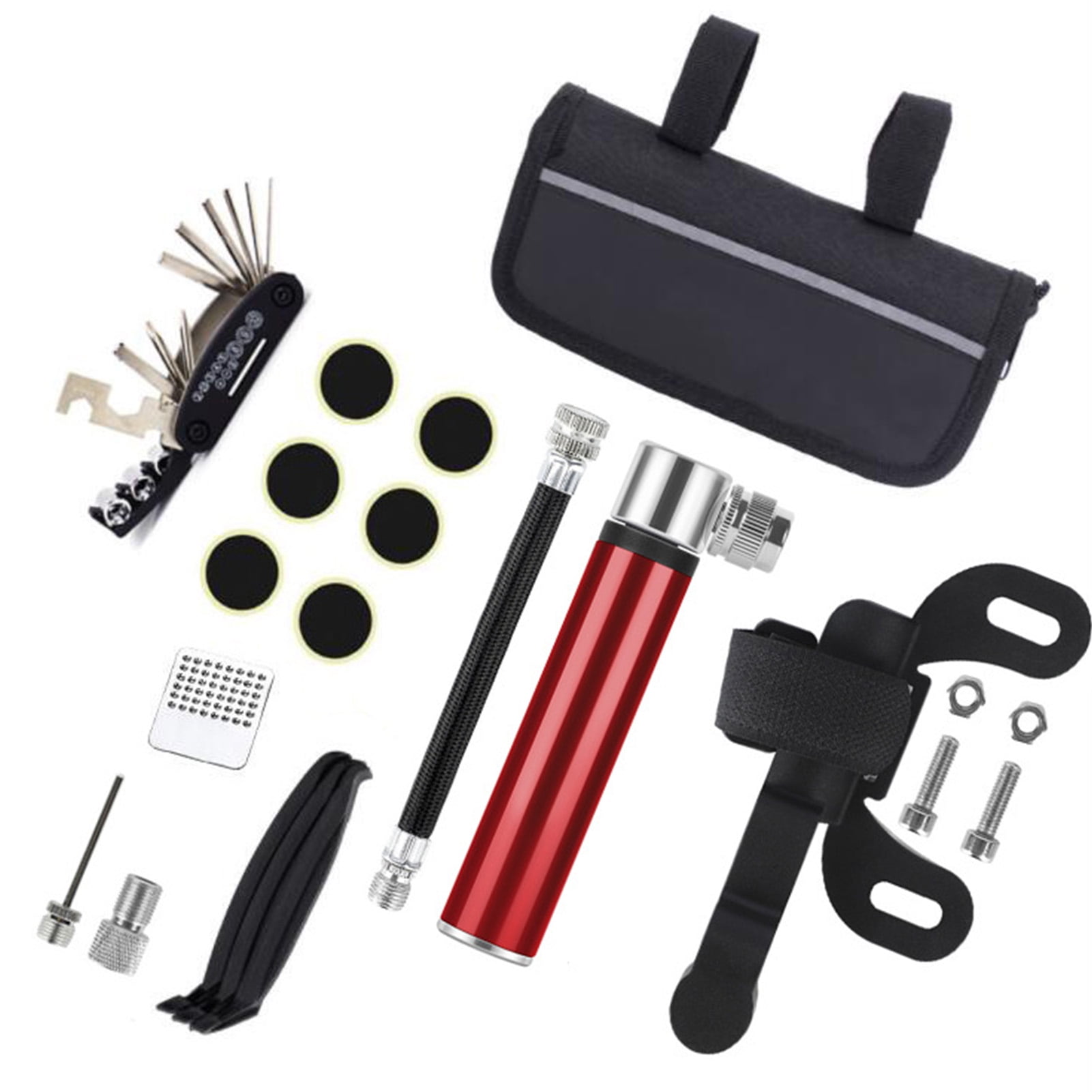 Bike Tire Patch Repair Kit Bicycle Accessories Basic Maintenance Tire Patch Kit Includes 16