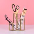 thumbnail image 2 of Caja de almacenamiento con forma de florero con tres hexágonos huecos para brochas de maquillaje y bolígrafos con estilo nórdico, 2 of 5