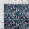 thumbnail image 1 of oneOone Coton Bio Voile Carré & Triangle Géométrique Imprimé Tissu par Yard 42 Pouces de Large, 1 of 4