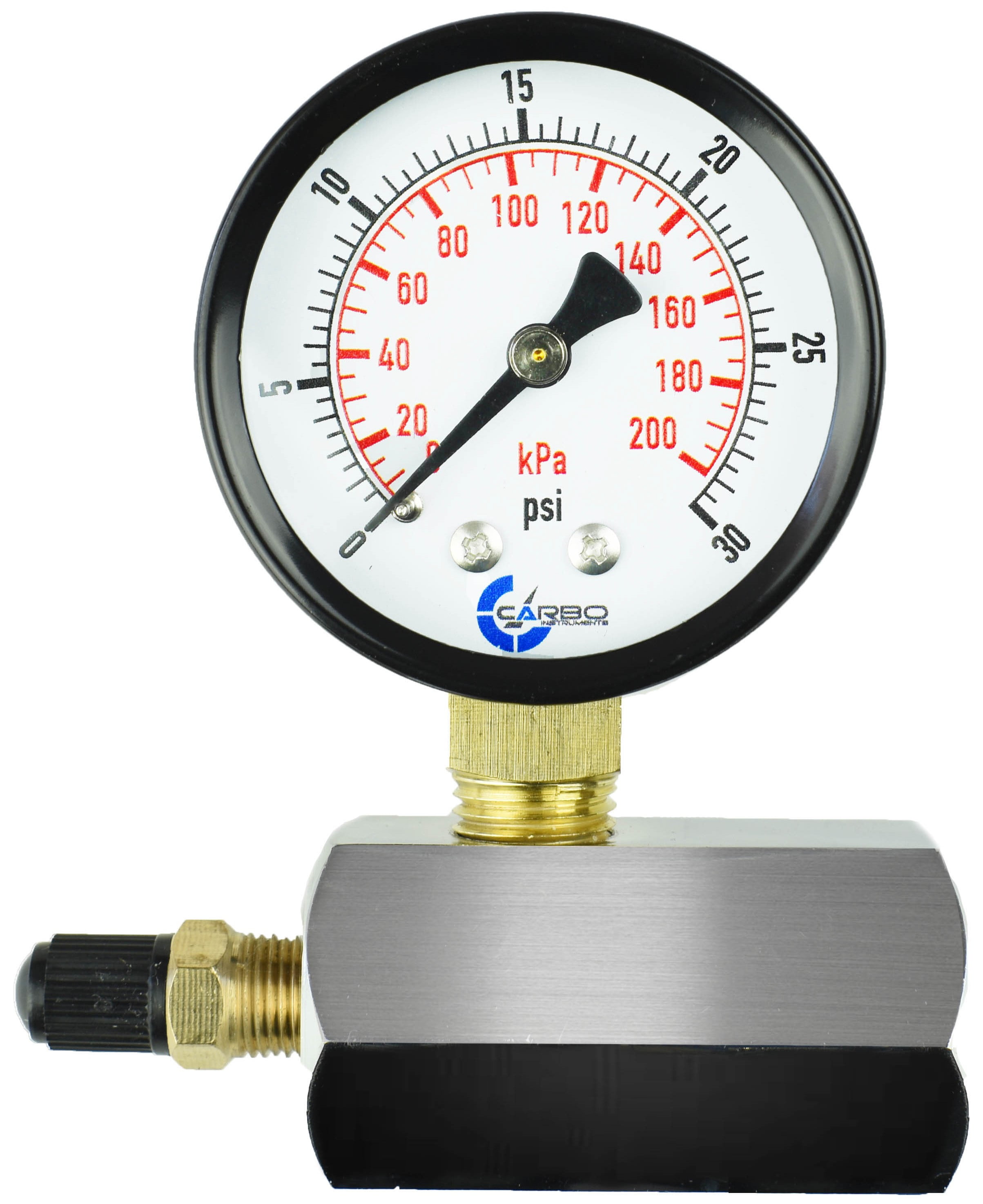 200 kPa 3/4” FNPT Connection Assembly Gas Test Pressure Gauge 30 Pound 30 PSI 