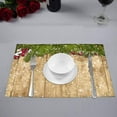 thumbnail image 2 of MKHERT Christmas Decoration Fir Twig with Red Berries On Wood Placemats Table Mats for Dining Room Kitchen Table Decoration 12x18 inch,Set of 6, 2 of 4
