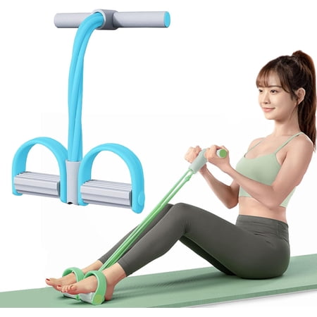2026 New Multifunction Pedal Resistance Trainer with 6 Tubes, Foot Pedal Resistance Band with Handles, Sit Up Exercise Puller Equipment for Home Workouts