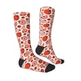 thumbnail image 4 of Lsque Hand Drawn Tomatoes Printed Crew Socks Men's Women's LightWeight Thin Casual Calf Socks ,Knee High Socks,Cotton Socks, 4 of 9