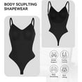 thumbnail image 4 of ANYFIT WEAR Backless Thong Bodysuit Shapewear for Women Full Body Shaper Tummy Control Butt Lifting Seamless V Neck Slimming Tank Top, 4 of 5