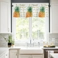 thumbnail image 2 of Valance Curtain Short Kitchen Valance for Windows, Tropical Fruit Pineapple Valances for Bedroom Living Room Bathroom, Small Rod Pocket Decorative Window Valance 54"x18", 2 of 5