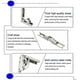 thumbnail image 4 of Bisagras plegables de 90 grados para puerta de acero inoxidable, invisibles, con 16 tornillos, para armario de cocina, 4 unidades, 4 of 5