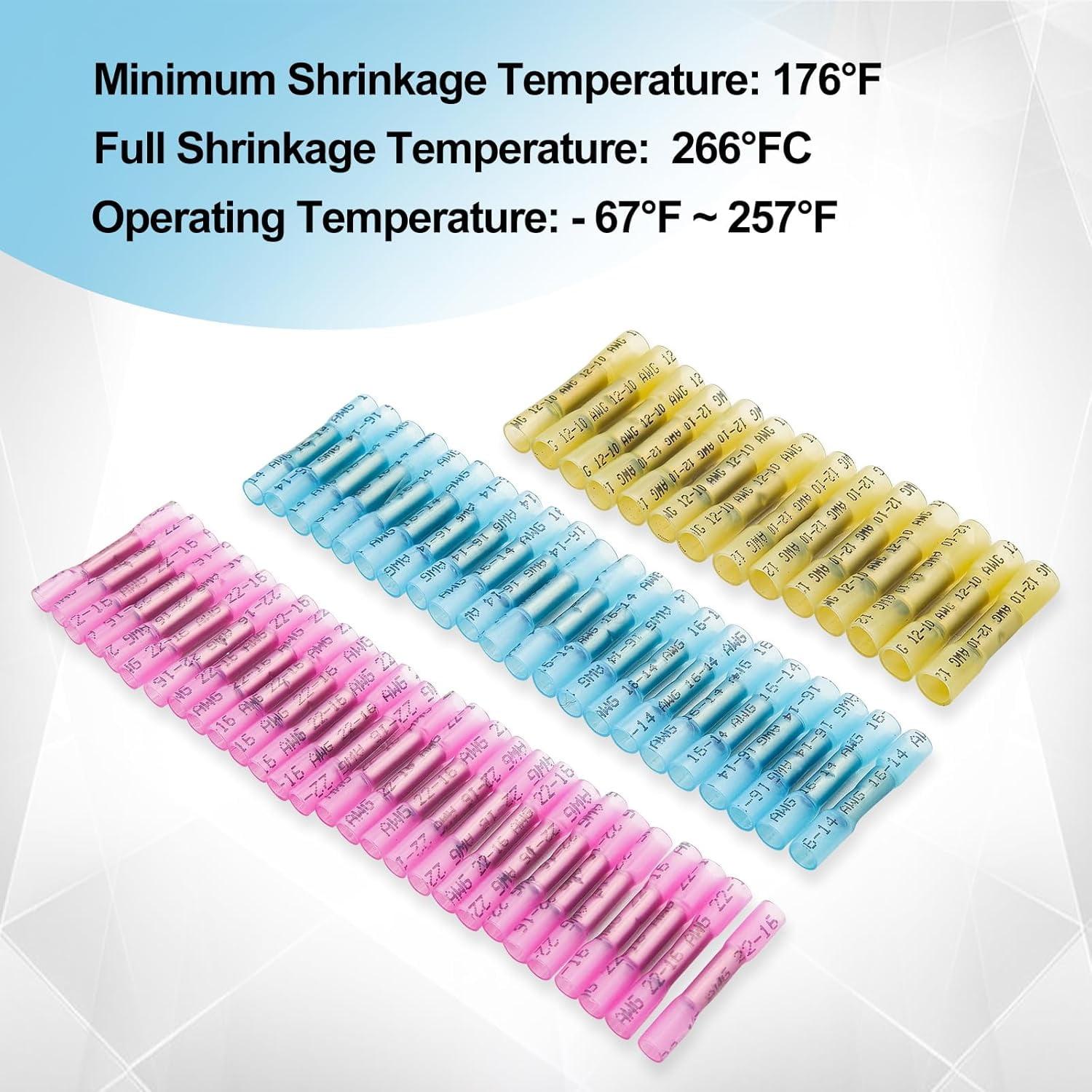 1500 Piece Heat Shrink Butt Connector 16 To 10 AWG Waterproof Electrical Insulated Crimp Wire Splice