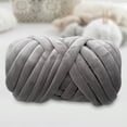 thumbnail image 1 of Chunky Yarn DIY Slipper Bag Spinning Hilo Hilo Anti-pilling (Gris oscuro) Sywqhk Libre de BPA, 1 of 6