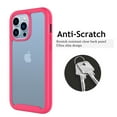 thumbnail image 6 of Sturdy Clear Case for iPhone 14 2022, EBIZCITY Full Body Heavy Duty Protection Tempered Glass Screen Protector Shockproof Rugged Case Cover -Rose, 6 of 9
