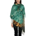 thumbnail image 3 of Sikiie Emerald Color Gold Marble Shawl Wraps Big Scarf Tassel Fall Winter Thick Scarf Warm Shawl Women Fall Gifts, 3 of 8