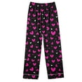 thumbnail image 6 of NSLGXD Fashion Heart Print Pajamas Sets for Women Long Sleeve Button Up Shirts and Lounge Pants 2pc Outfits Holiday Winter Warm Loose 2 piece Pjs Set, 6 of 7