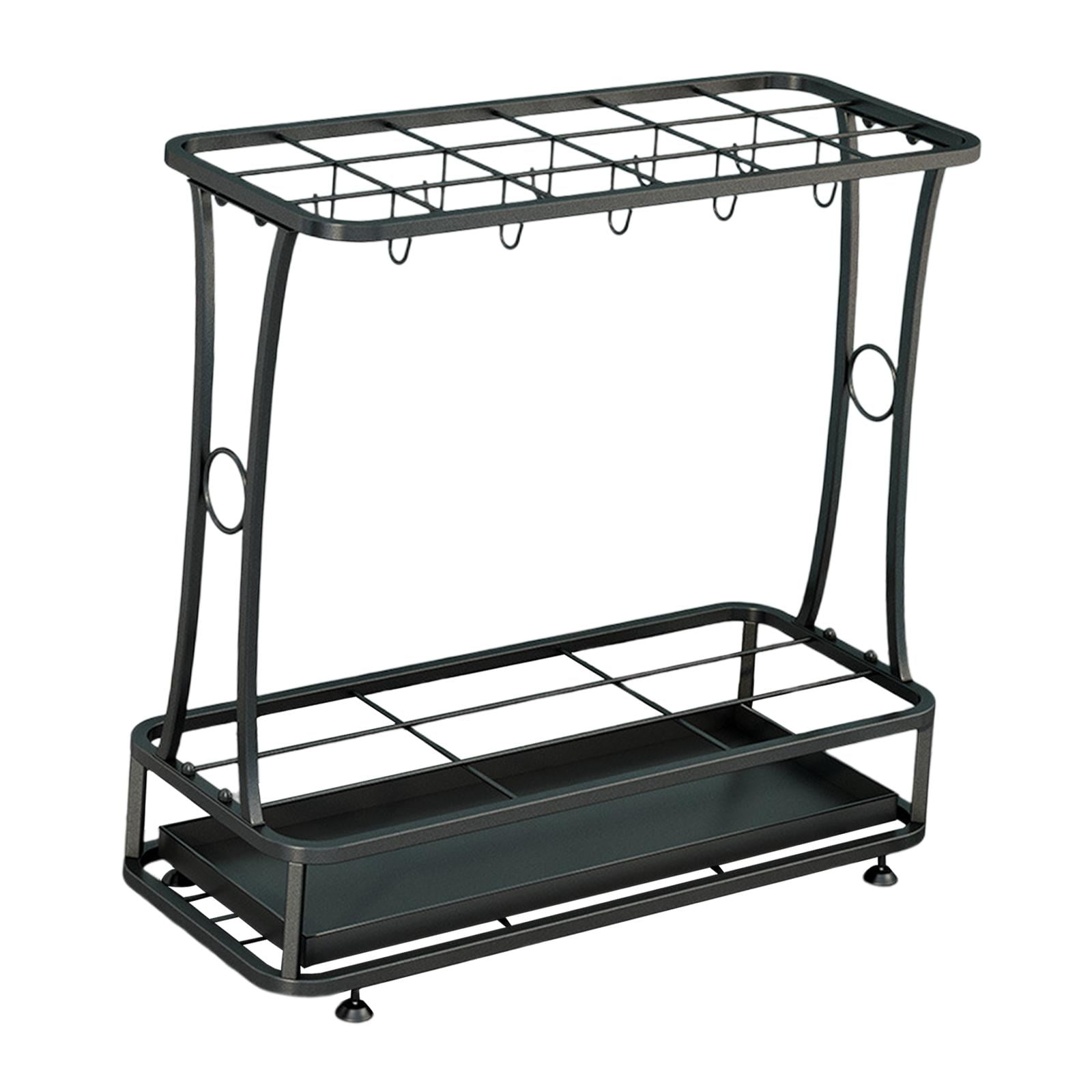 Fiocias Iron Umbrella Holder with Removable Drip Tray Umbrella Storage Rack for Entryway 18 Hole