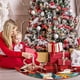 thumbnail image 5 of CaiYueKe Christmas Tree Skirt, 47 Inch Rustic Tree Skirt Ornaments Buffalo Plaid Xmas Tree Skirt Mat with Santa Snowman Deer Pattern for Decorations Holiday Party Indoor Outdoor, 5 of 9