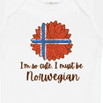 thumbnail image 4 of Inktastic I'm So Cute, I Must Be Norwegian Sunflower Boys or Girls Baby Bodysuit, 4 of 5
