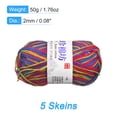 thumbnail image 5 of Uxcell 5 Pack of 50g Cotton Blend Yarn Crochet Craft Yarns for Knitting Colorful, 5 of 6