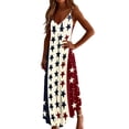 thumbnail image 7 of Iyufng Midi Dresses for Women Independence Day Fashion Print Round Neck Dress, 7 of 7