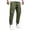 Army Green_004, variant on Men's Casual Cargo Sweatpants Straight Fit Cozy Lightweight Elastic Waist Drawstring Joggers Workout Sports Tapered Hiking Pants with Flap Pockets Light Gray 2XL