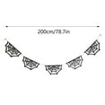 thumbnail image 3 of Spider Web Halloween Decorations -Spiderweb Banner Garland for Indoor/Outdoor Decor, Haunted House Party Supplies, Spooky Themed Birthday, Classroom & Fireplace Decorations, 3 of 6