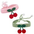 thumbnail image 1 of Collar De Bolas De Cereza De Punto Para Mascotas, Suministros Para Mascotas, Adornos De Cuello De Punto Hechos A Mano Suaves Y Cómodos Guardurnaity PT002698-04, 1 of 5