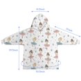 thumbnail image 7 of Ballet Princess Pattern Blanket Hoodies for Kids 6-13YR Oversize Wearable Blanket Hoodies for Boys Girls Teens, 7 of 7