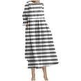 thumbnail image 2 of YHAJDS Women's Casual Dress,Women Midi Dresses Long Sleeve Dress Print Round Neck Mid Calf Length Dress Casual Fashionable Winter Long Sleeve Midi Dress Loose Comfortable, 2 of 5