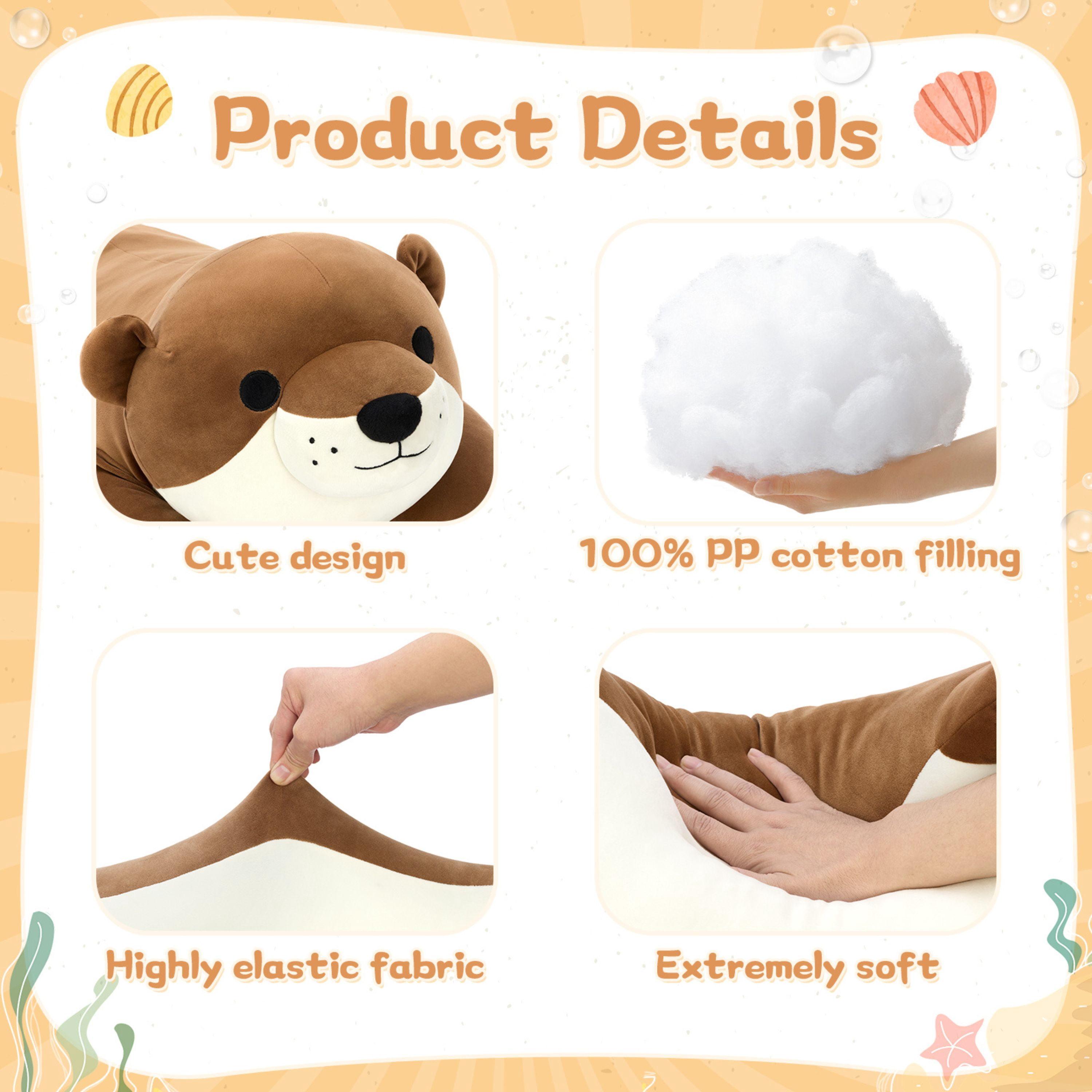 Tezituor 43.3'' Otter Stuffed Animal Giant Otter Body Pillow Toy