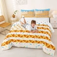 thumbnail image 3 of Erosebridal Waffle American Flag Full Size Comforter Sets for Kids, Blue Ice Cream Drip Bedding Sets, Colorful Polka Dots Reversible, 1 Comforter and 2 Pillowcases, 3 of 6