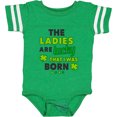 thumbnail image 3 of Inktastic The Ladies Are Lucky That I Was Born St Patricks Day Baby Boy Boys Baby Bodysuit, 3 of 5