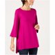 thumbnail image 1 of Eileen Fisher Blusa con dobladillo dividido para mujer, Púrpura, M Eileen Fisher Pull-over, 1 of 2