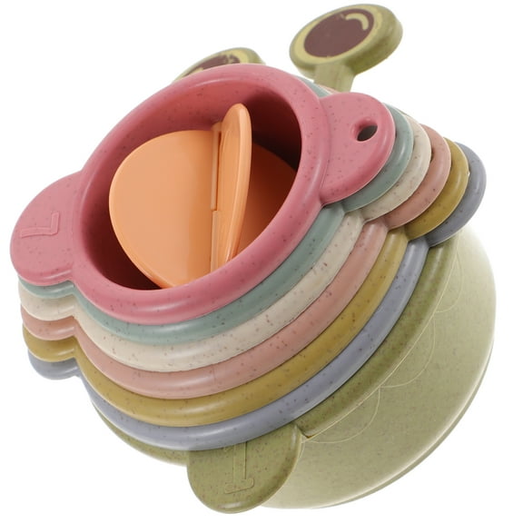 ETHZZLE 1 Set of Stacking Cups for Rabbit Plastic Matte Colors Educational Design for Rabbit Owners