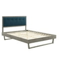 thumbnail image 3 of Modway Willow King Wood Platform Bed With Angular Frame, Gray Azure, 3 of 8