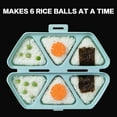 thumbnail image 4 of 6 in 1 Triangle Rice Ball Mold, Non-Stick Sushi Maker with 6 Cavities, Easy to Store Carry and Clean, Seaweed Rices Balls for Seaweed Rice Ball Molds, 4 of 9