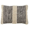 thumbnail image 1 of Pom Pom Striped Cotton-Wool Decorative Throw Pillow, 1 of 4