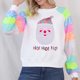 thumbnail image 3 of Sudaderas navideñas para mujer, moda, lentejuelas, manga larga, cuello redondo, suéteres, blusas de gran tamaño, 3 of 4