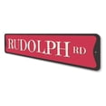 thumbnail image 4 of Rudolph Road Holiday Sign, Christmas Sign, Season Aluminum Decor - 4x18 inches, 4 of 4