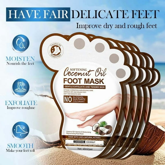 1 Pairs Hydrating Foot Masks, Repairing Foot Mask for Dry Cracked Feet, Restoring Socks with Shea Butter, Jojoba Oil & Vitamin E, Moisturizing Socks, Self Care Gifts for Women