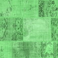 thumbnail image 1 of Ahgly Company Indoor Square Patchwork Emerald Green Transitional Area Rugs, 8' Square, 1 of 4