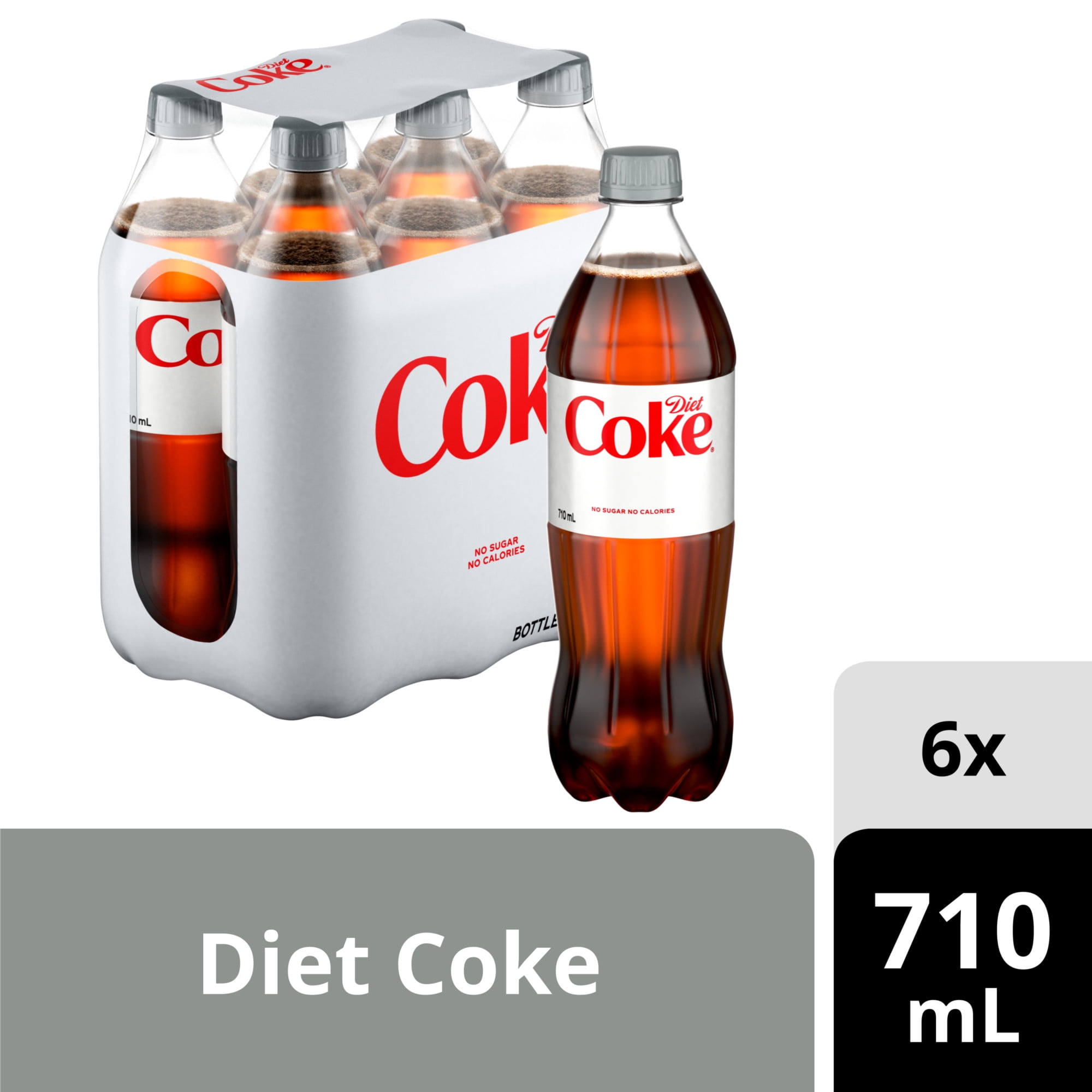 Coke Diète Bouteilles, 710 mL, 6 Pack 6 x 710 mL