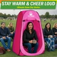 thumbnail image 6 of Wakeman Kid Size Pop Up Changing Tent, 3x3x5.2ft Mini Portable Toilet Stall or Dressing Room, Pink, 6 of 10