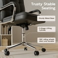 thumbnail image 5 of HomeZeer Executive Office Chair, Swivel Computer Desk Chair with Wheels and Padded Arms, PU Leather Ergonomic Design Task Chair with Height & Tilt Adjustable for Home Office, Black, 5 of 9