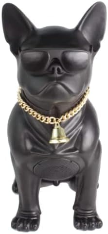 WOOOF Max Power Bulldog Style Speaker MD566 LED Lighting Bluetooth Portable Speaker, Black