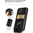 thumbnail image 6 of Heavy Duty Protection Case for Apple iPhone 13 Pro (Not 13), Magnetic Ring Kickstand Slide Camera with Card Holder Phone Cover for Apple iPhone 13 Pro      Green, 6 of 8
