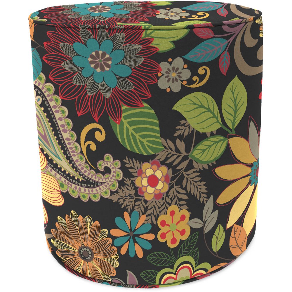 Jordan Manufacturing Outdoor Patio Round Pouf Ottoman