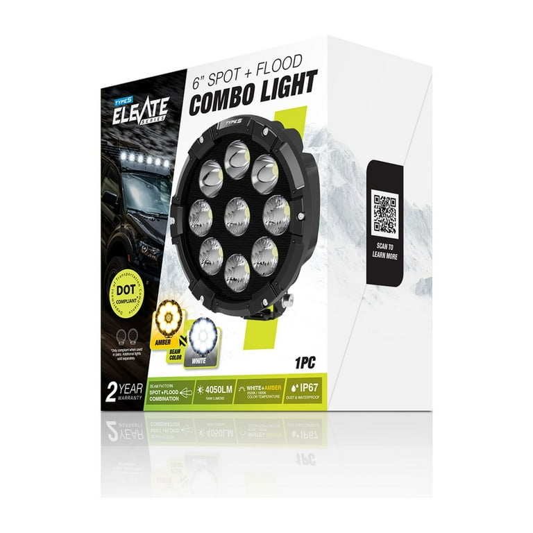 7 Inch LED Light Bar Spot Flood Combo Beam Triple Rows LED Pod Lights