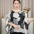 thumbnail image 4 of Oversized Square Scarf Shawl Silk Simulation Thin Summer Sun Protection Women Outerwear, 4 of 6