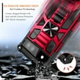 thumbnail image 4 of Nagebee Phone Case Compatible for Google Pixel 7a (2023) with Tempered Glass Screen Protector (Full Coverage), Full-Body Protective Shockproof [Military-Grade] Built in Kickstand Heavy-Duty (Red), 4 of 5