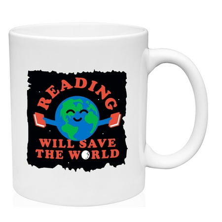 

Reading Will Save The World Mug Ceramic Coffee Mug Funny Gift Cup