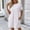 White, variant on IUYRTFE Women's Short Sleeve T-Shirt Dress Round Neck Casual Pocket Loose Fit Midi Dress