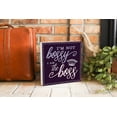 thumbnail image 3 of I Am The Boss Dark Purple Crown 10 x 10 Wood Tabletop Sign Plaque, 3 of 4
